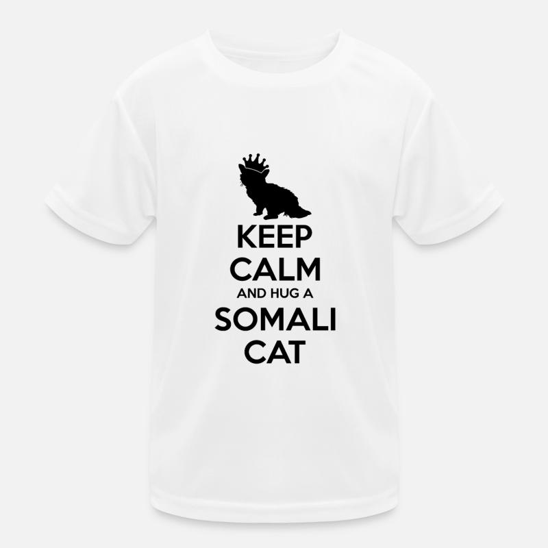 Restez calme - Somali Cat Maman Père T-shirt sport Enfant