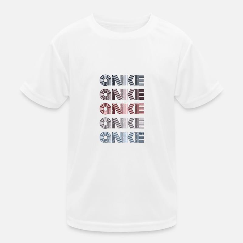 70s Retro Name Vintage Personalized Anke Kids Functional T-Shirt