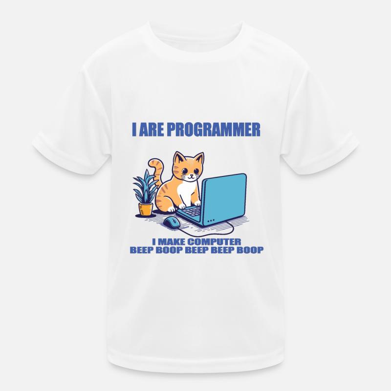 Ich bin Programmierer - Kinder Funktions-T-Shirt - Weiß