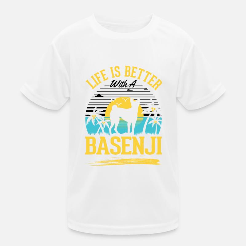 La vie est meilleure avec un Basenji T-shirt sport Enfant