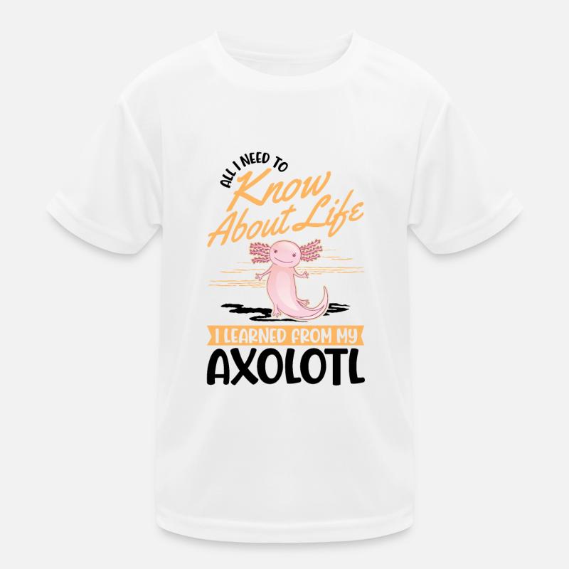 Axolotl Geschenk Schwanzlurch Kinder Funktions-T-Shirt
