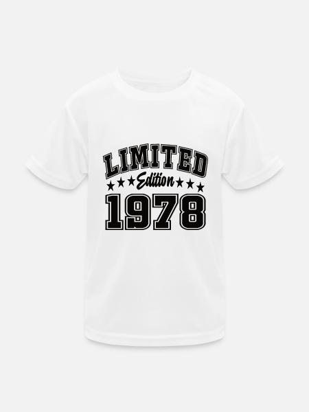Limited Edition 1978 - Kinder Funktions-T-Shirt - Weiß