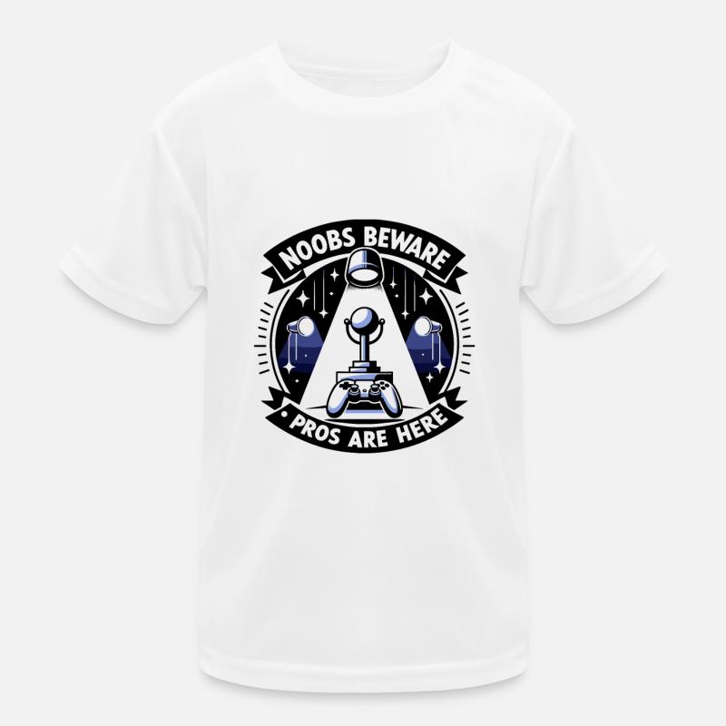 Noobs Beware Pros Are Here Kids Functional T-Shirt
