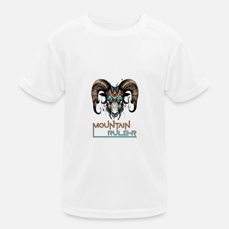 Berg-Monarch: Widderkopf Kinder Funktions-T-Shirt