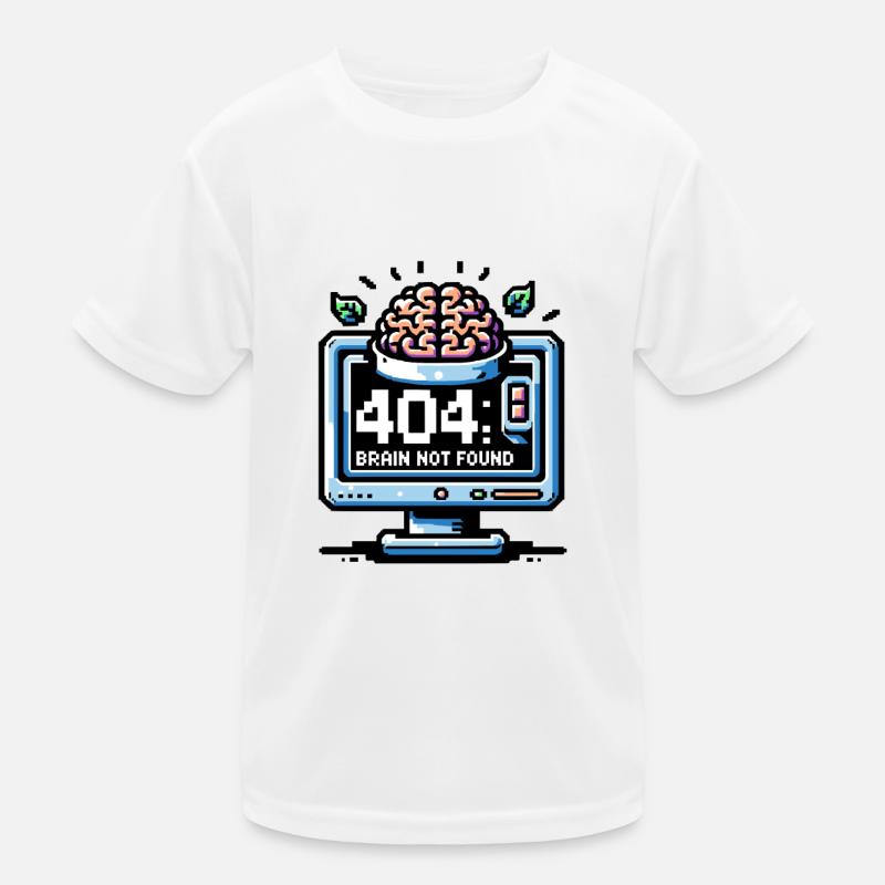 Error 404 Brain Not Found Kids Functional T-Shirt
