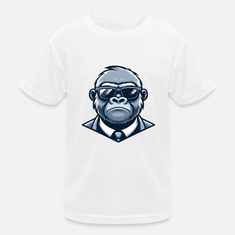 Gorilla mit Sonnenbrille Kinder Funktions-T-Shirt