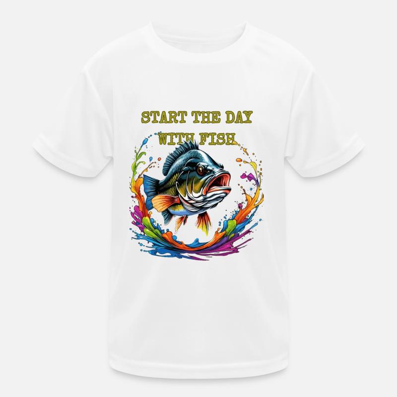 COMMENCER LA JOURNÉE DE PÊCHE T-shirt sport Enfant