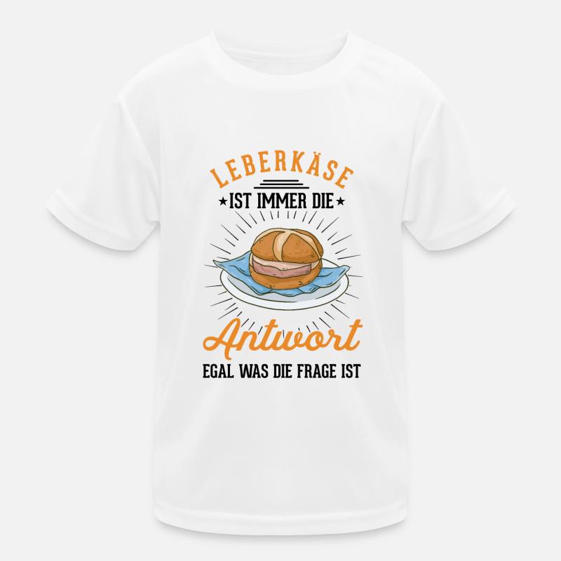 Leberkas Leberkäse Fleischkäse Kinder Funktions-T-Shirt
