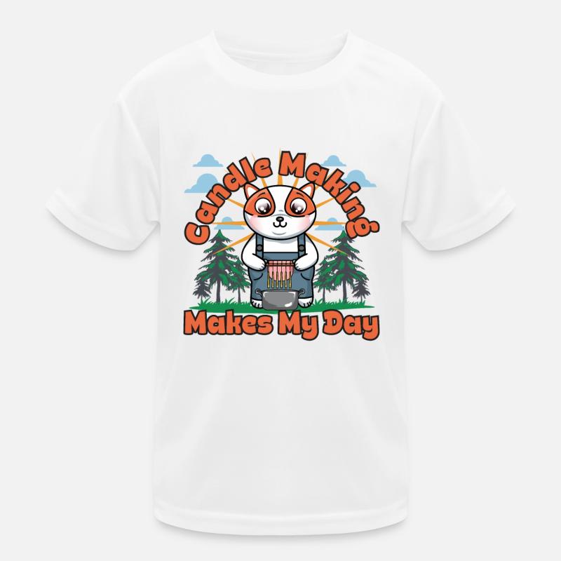 Candle Making makes my day Kids Functional T-Shirt