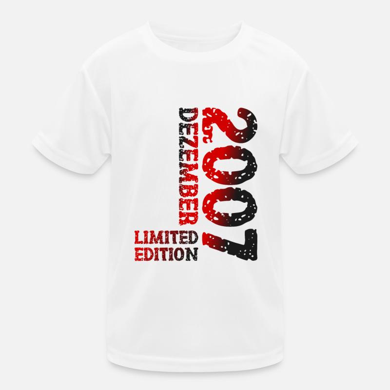 2007 Dezember Limited Edition 16. Geburtstag Deko Kinder Funktions-T-Shirt