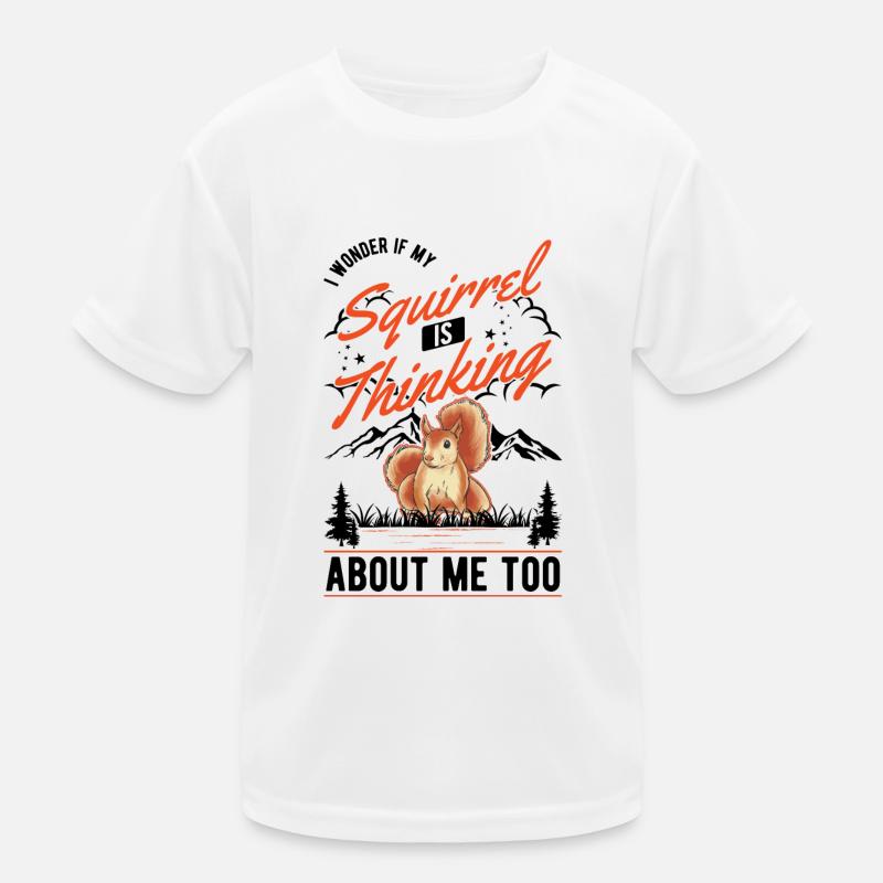 Écureuil cadeau écureuil gris T-shirt sport Enfant