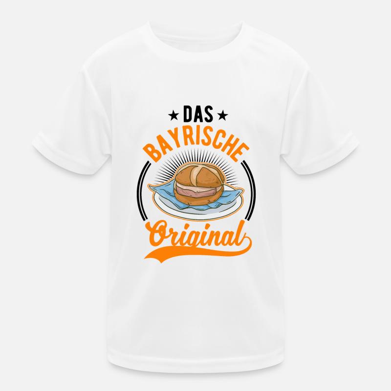 Das bayrische Original Leberkas Leberkäse Kinder Funktions-T-Shirt