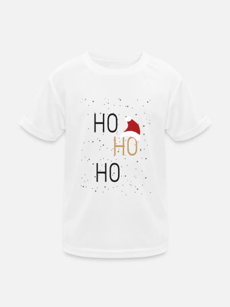 Weinachts-Ho Ho Ho - Kinder Funktions-T-Shirt - Weiß