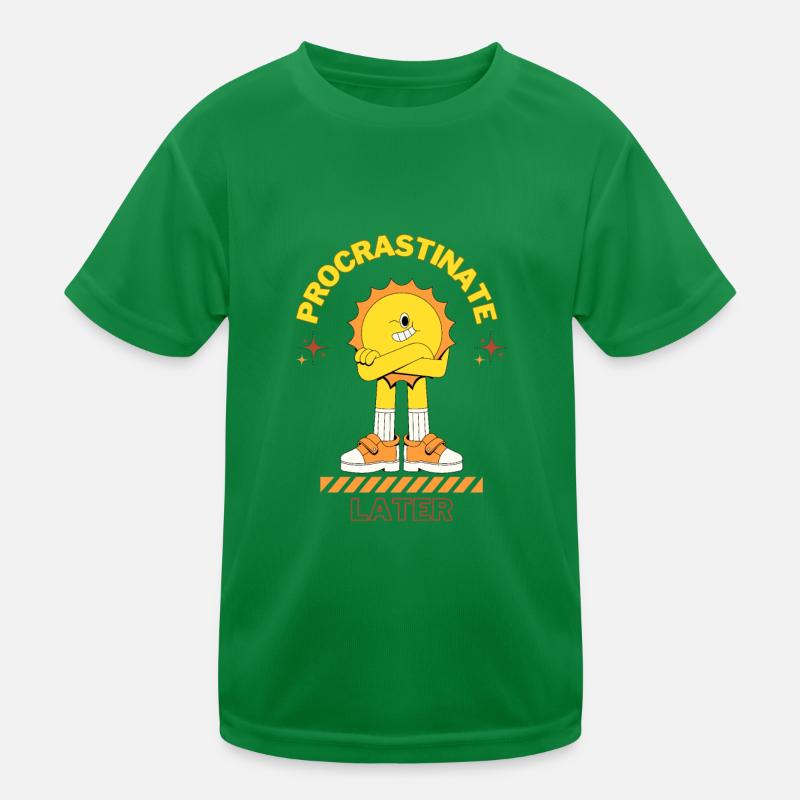 Procrastinate Later Kids Functional T-Shirt