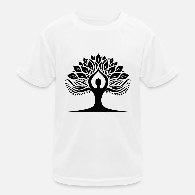 Yoga Pose Tree Kids Functional T-Shirt