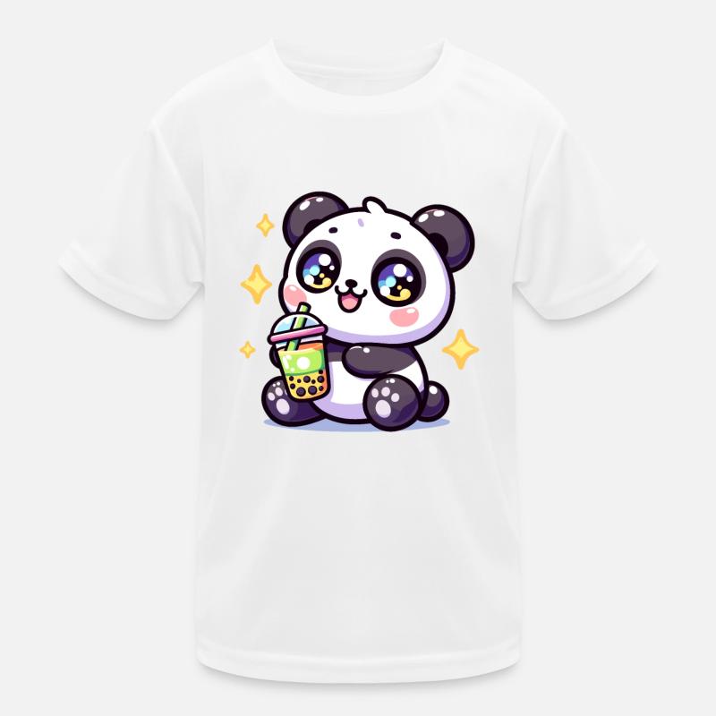 Panda Bubble Tea Boba Kawaii Kinder Funktions-T-Shirt