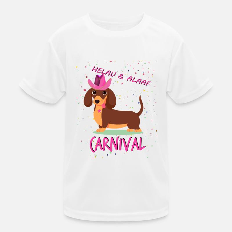 Teckel, Carnaval, Carnaval, Helau, Alaaf, Western T-shirt sport Enfant