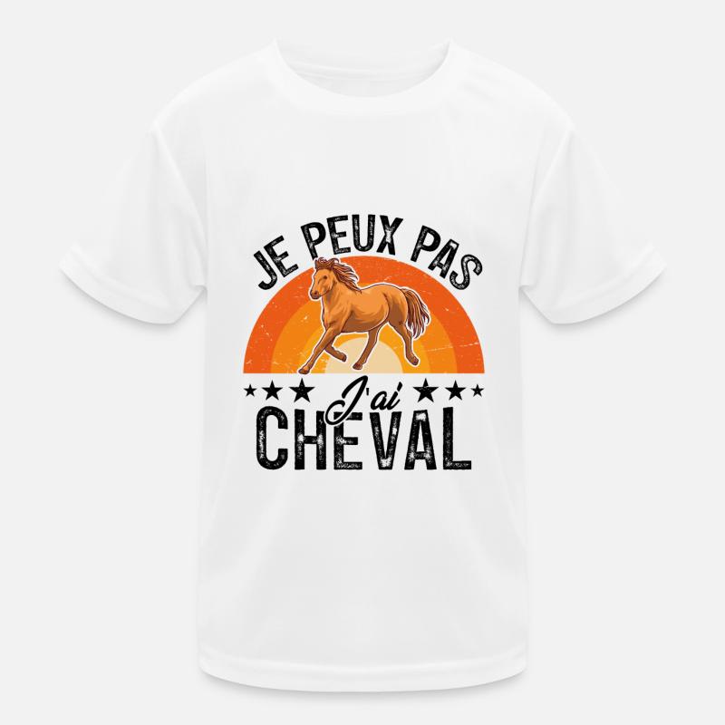 Ich kann nicht, ich habe ein Pferd Kinder Funktions-T-Shirt