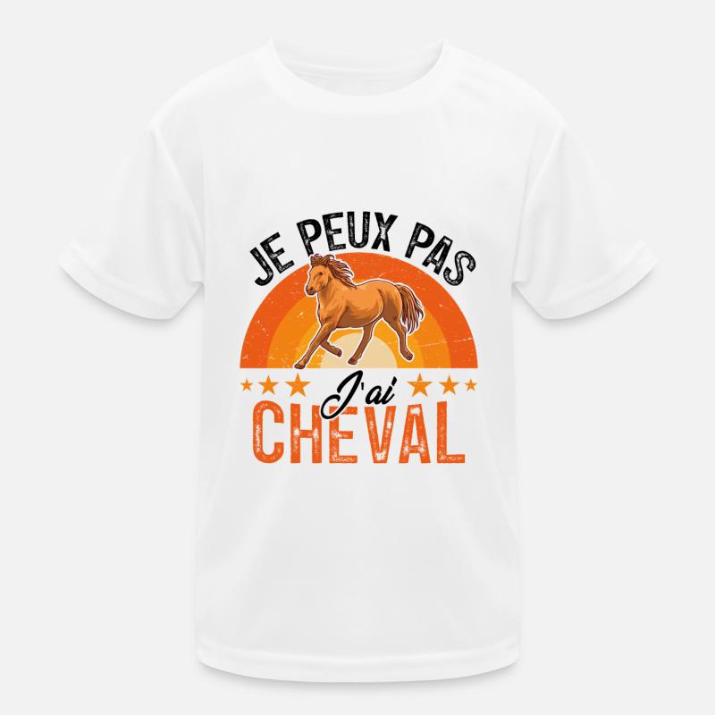 Ich kann nicht, ich habe ein Pferd Kinder Funktions-T-Shirt