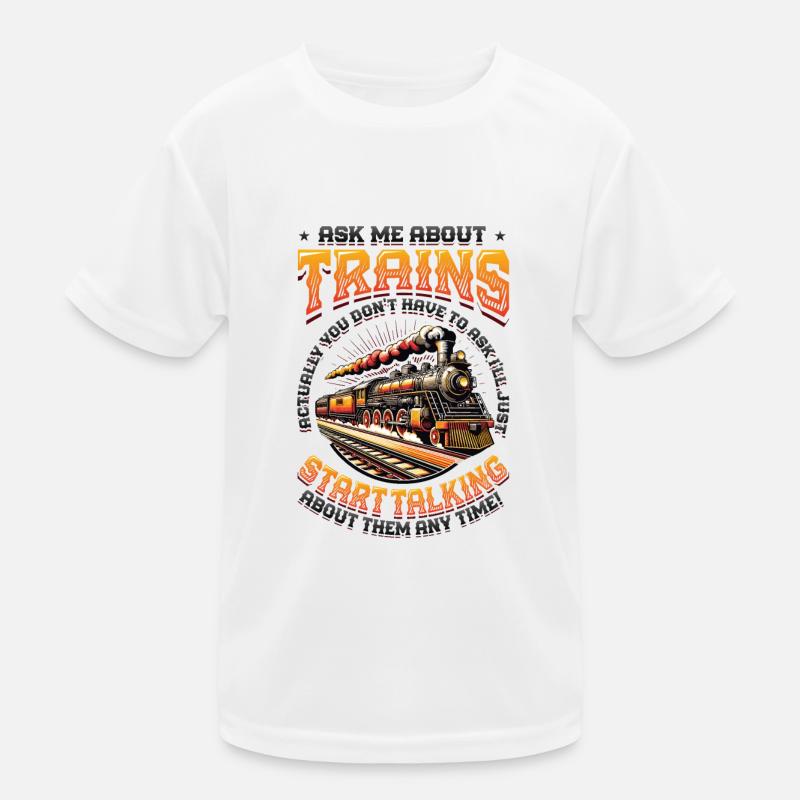 Trainspotting Train Lovers Trains Kids Functional T-Shirt