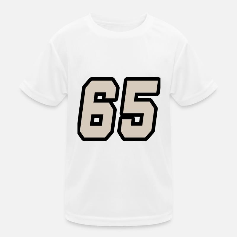 Nummer fünfundsechzig 65 Kinder Funktions-T-Shirt