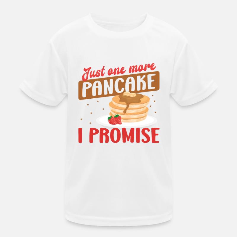 Pancake Lover Kids Just One More Kids Functional T-Shirt