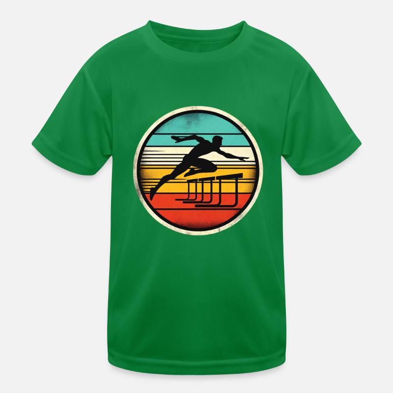 Hurdle Sprinter Kinder Funktions-T-Shirt