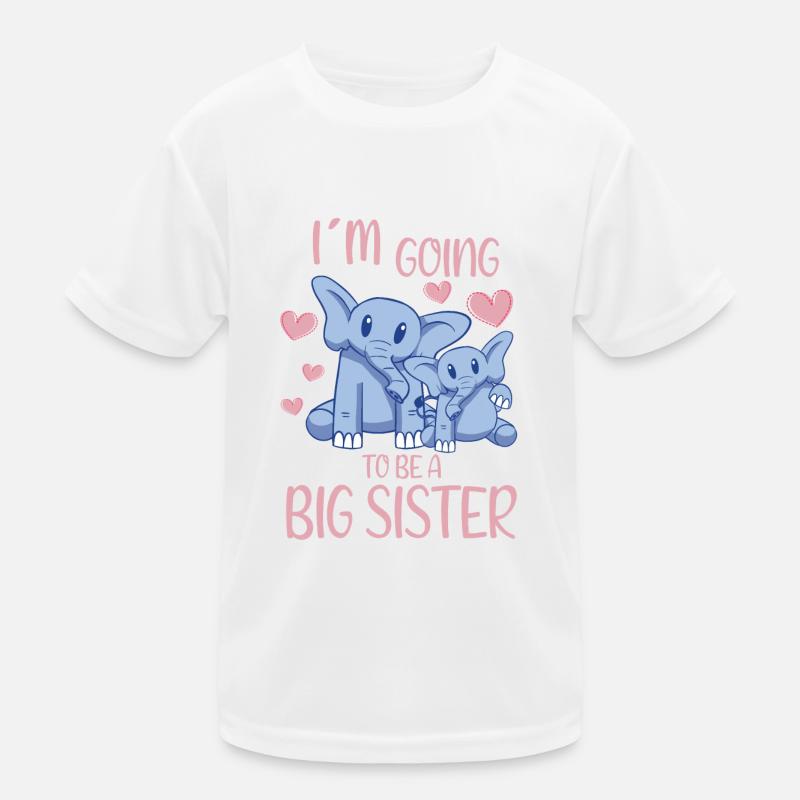 Promoted To Going To Be A Big Sister Proboscideans Kids Functional T-Shirt