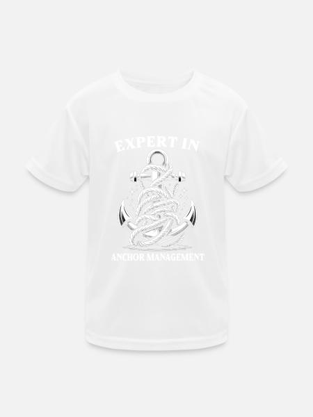 Boating Dad Boat Captain Pontoon Sailor Cruising - Kinder Funktions-T-Shirt - Weiß