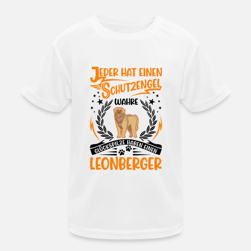 Leonberger Schutzengel Kinder Funktions-T-Shirt