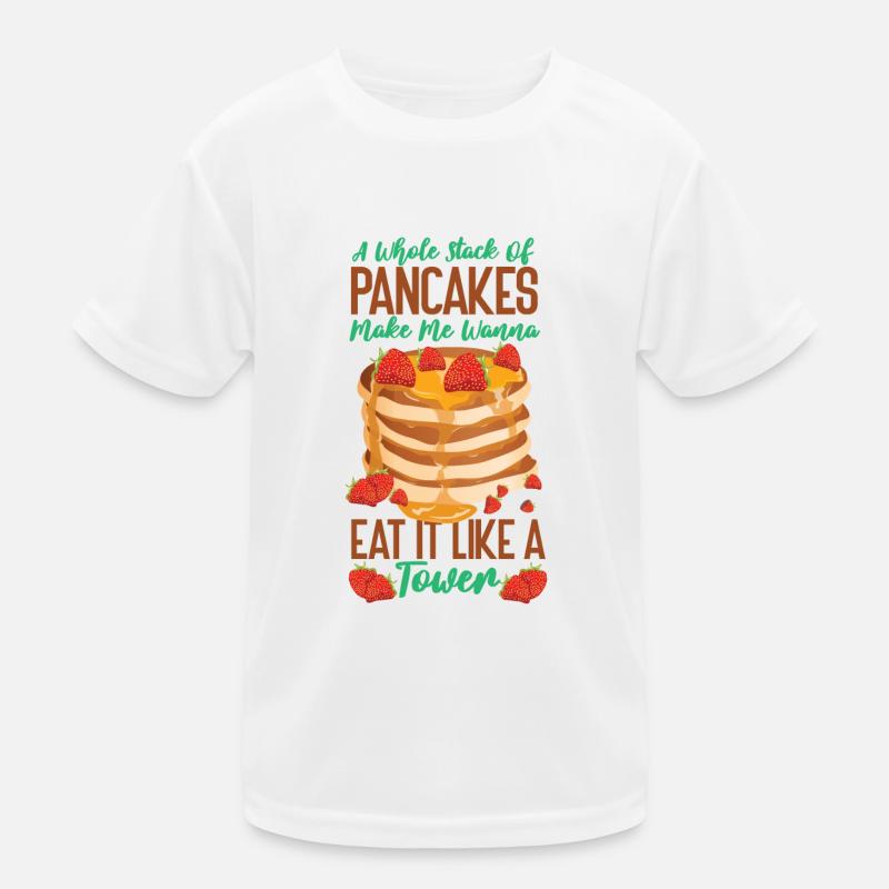 Pancake Lover Kids A Whole Stack Kinder Funktions-T-Shirt
