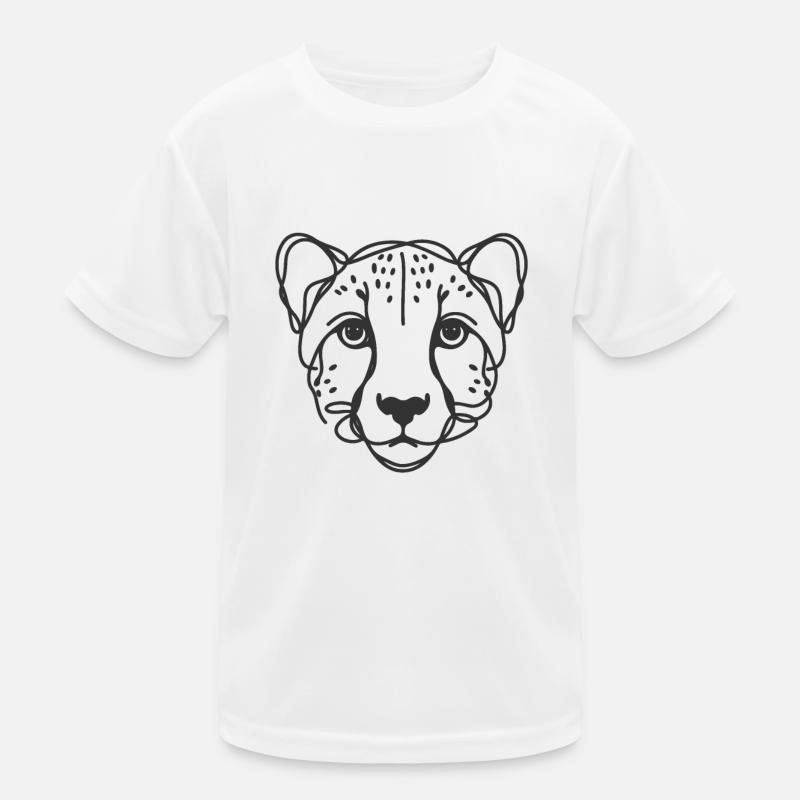 Line Art Papa Maman - Guépard T-shirt sport Enfant