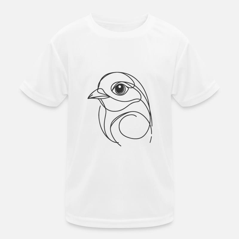 Linie Art Dad Mama - Vogel Kinder Funktions-T-Shirt