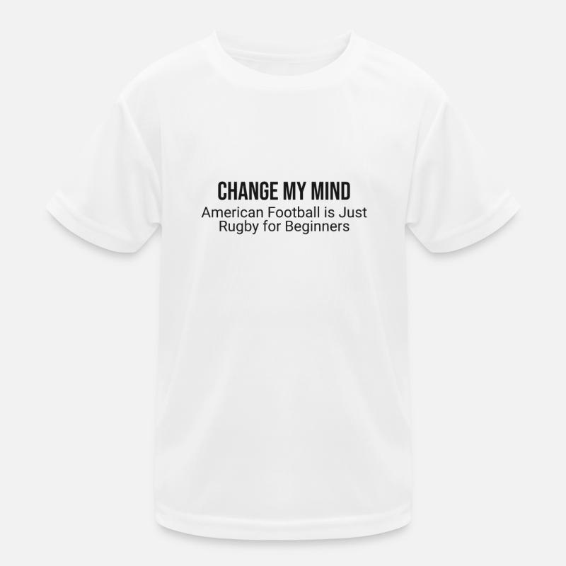 Fußball Oder Rugby? Anfängerdebatte Kinder Funktions-T-Shirt