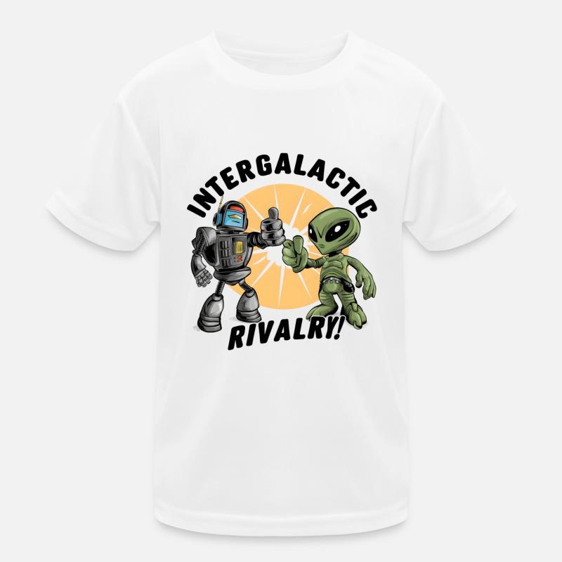 Robot vs Alien T-Shirt - Intergalactic Rivalry! Kids Functional T-Shirt