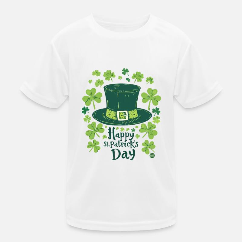 Kleeblatt-Hut Kinder Funktions-T-Shirt