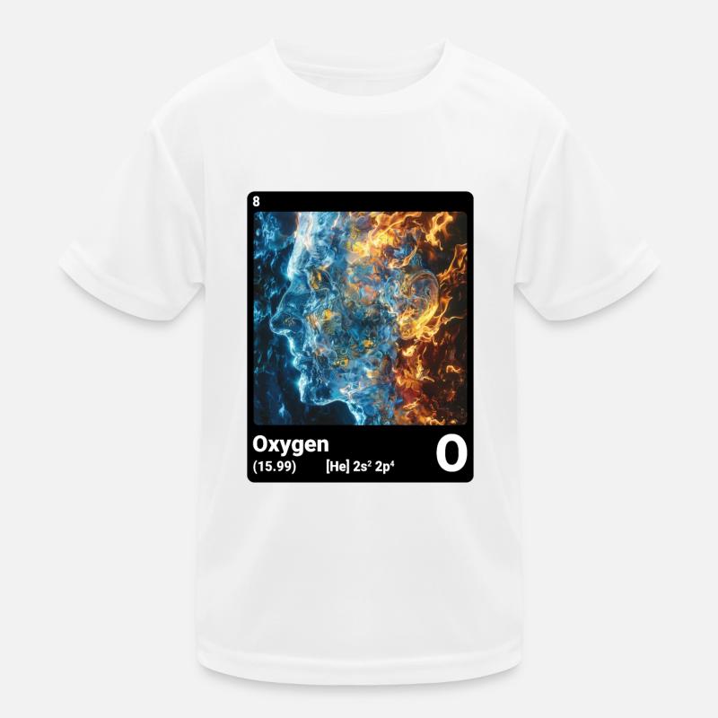Periodic Table Element Oxygen (O) 008 Kids Functional T-Shirt