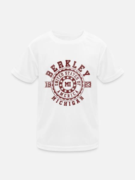 Berkley MI | Michigan Travel & Souvenir Gift - Kids Functional T-Shirt - white - Front