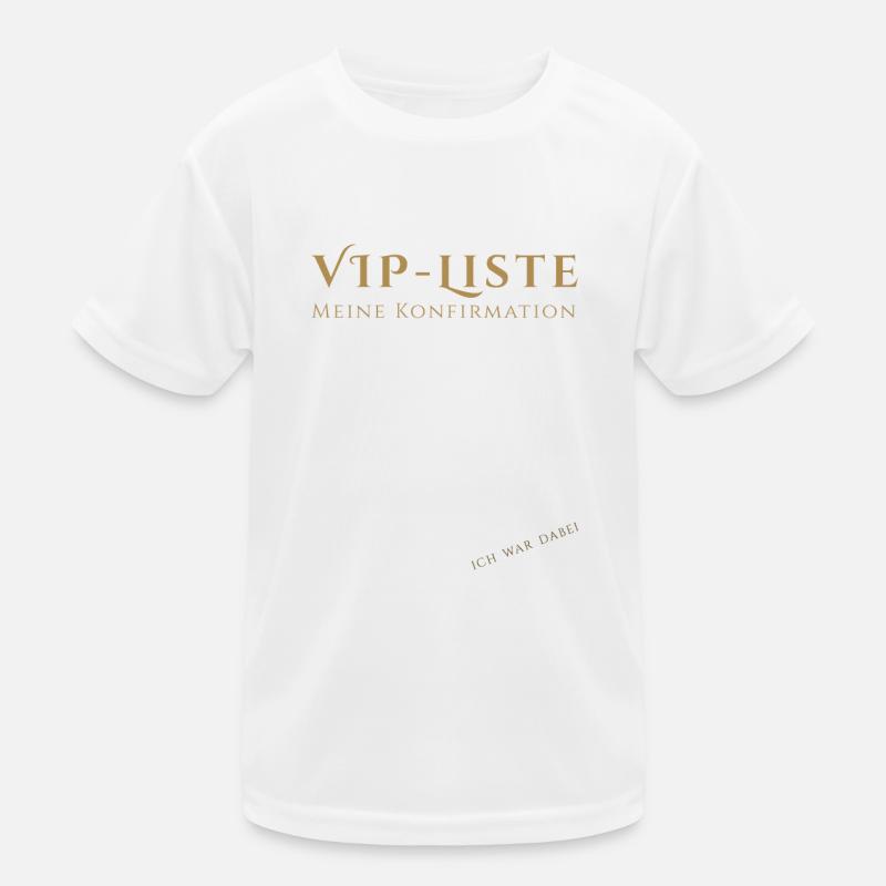 Konfirmand VIP Liste Konfirmation Gästebuch konfir Kinder Funktions-T-Shirt