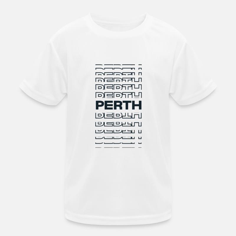 Modern Minimal City - Australia Perth Kids Functional T-Shirt