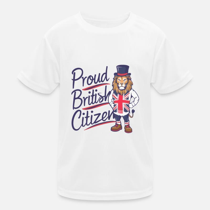 STOLZER BRITISCHER STAATSBÜRGER Kinder Funktions-T-Shirt