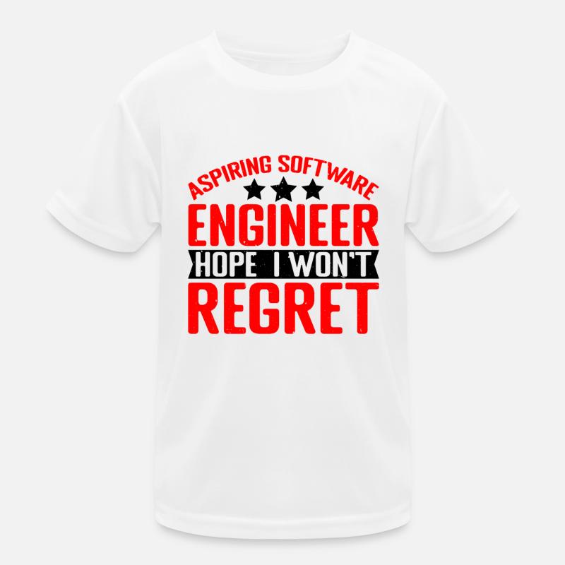Aspiring Software Engineer, Hope I Won't Regret 2 Kids Functional T-Shirt