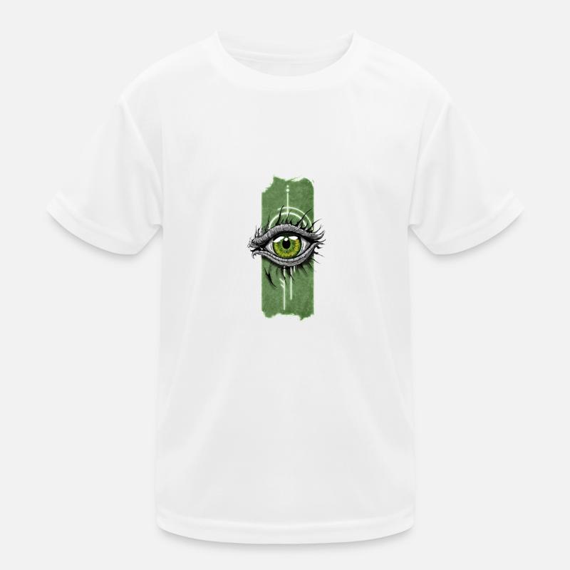Evolving Gaze: Reptile Eye Kids Functional T-Shirt