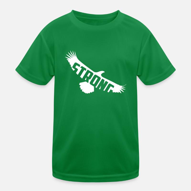 Soar With Strength and Pride Bold White Eagle Kinder Funktions-T-Shirt