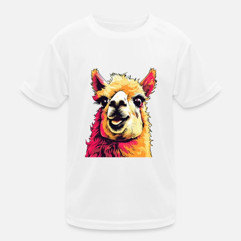 Alpaca in Pop Art Kids Functional T-Shirt