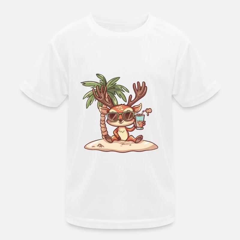 Palmier d’été de l’île Deer T-shirt sport Enfant
