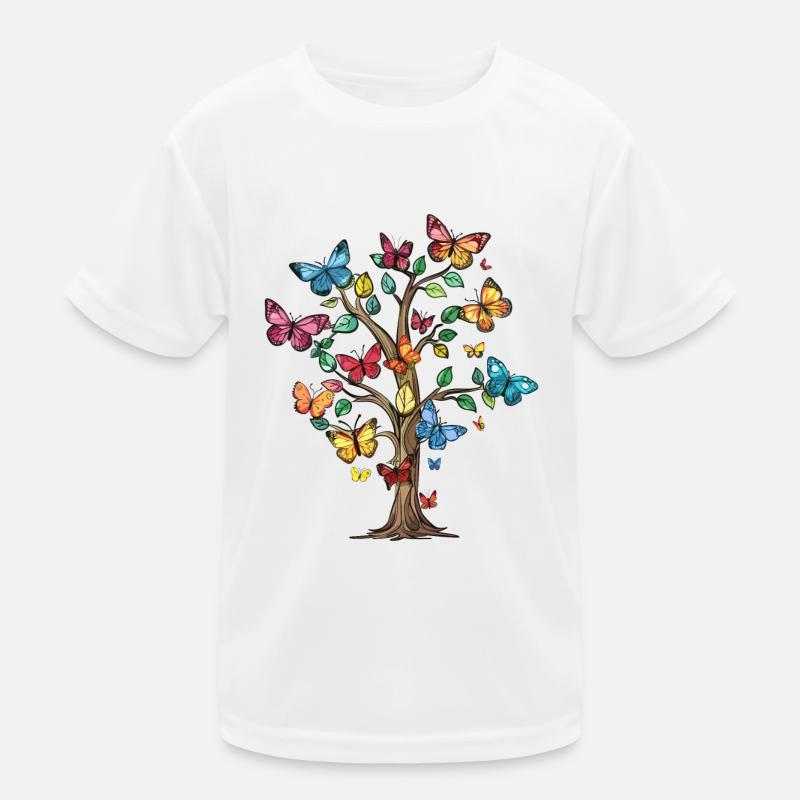 Butterfly, Butterfly Tree Kids Functional T-Shirt