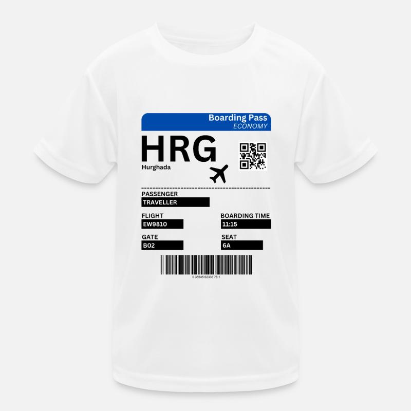 Hurghada Egypt Flight Ticket Holiday Idea Kids Functional T-Shirt