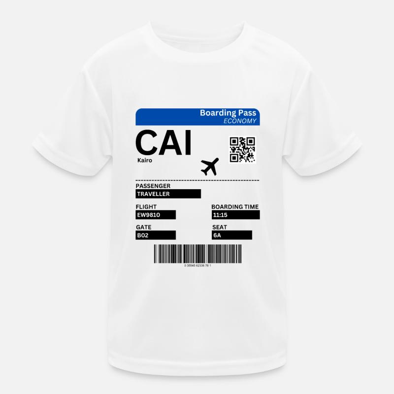 Le Caire Égypte Billet d’avion Le Caire Idée de vacances T-shirt sport Enfant
