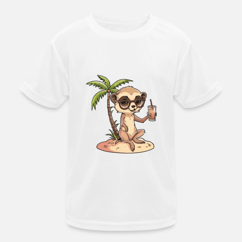 Erdmännchen Sommer Urlaub Kinder Funktions-T-Shirt